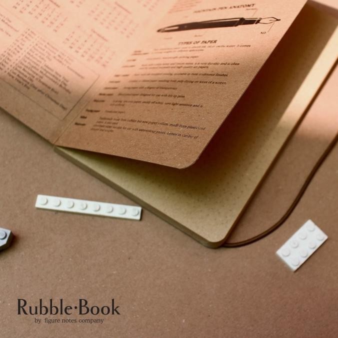 RUBBLE BOOK RAW FIGURE NOTES - RECYCLED NOTEBOOK - MEDIUM SIZE