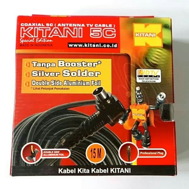 Kabel Antena Kitani 15 Meter/ Kabel CCTV Tanpa Boster