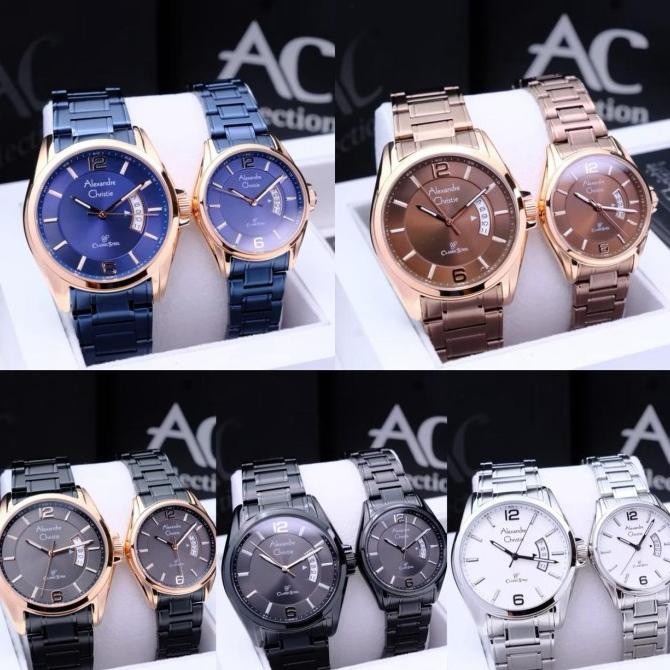 Promo Jam Tangan Couple Alexandre Christie 8289 Ac8289