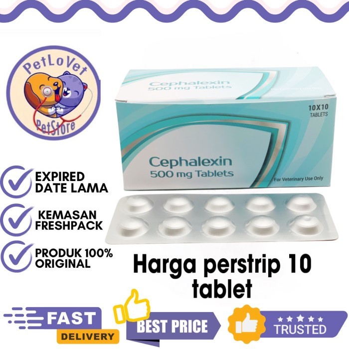 Terbaru Cephalexin 500mg antibiotik kulit per strip 10tabs