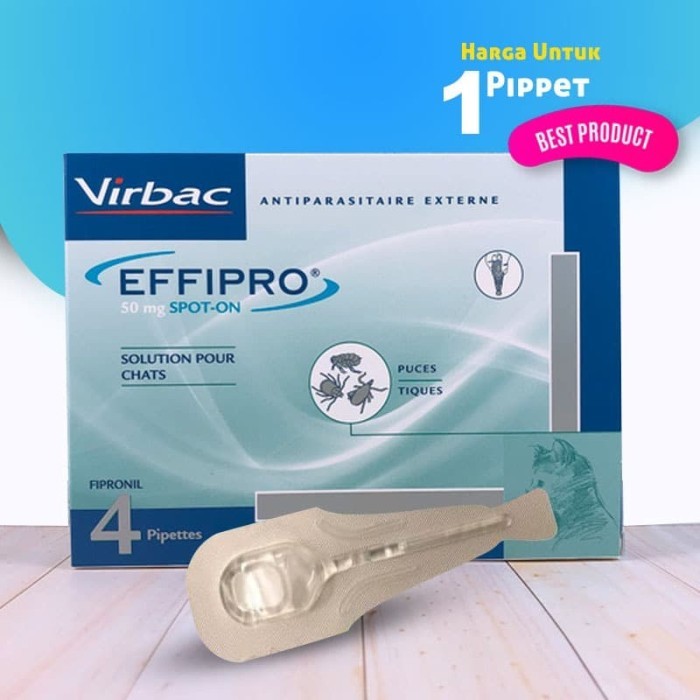 Terbaru Virbac Effipro Cat 50mg - Obat Kutu Kucing - 1pcs