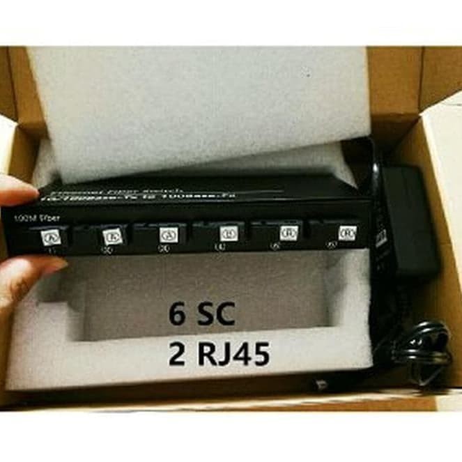 TERMURAH - Media Converter 6 Port FO Switch / HTB 3100 6 Port SC
