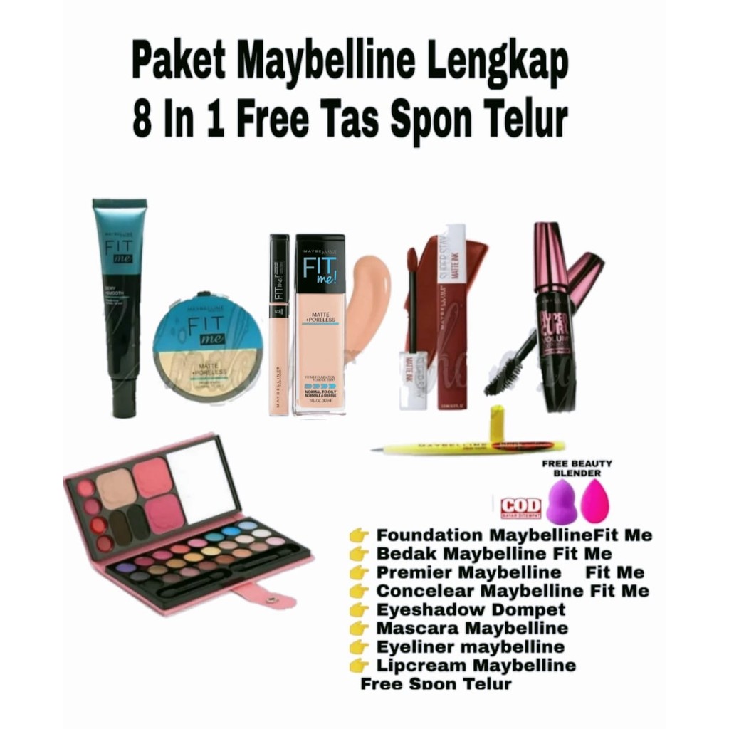 make up satu set lengkap murah / makeup lengkap 1 set / make over lengkap 1 set / kosmetik