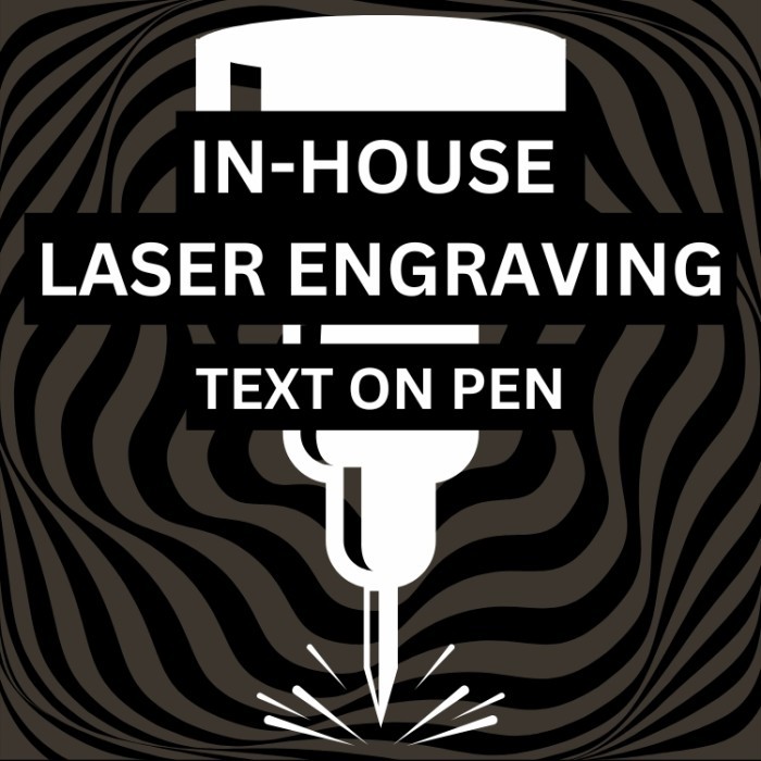 

Add-On Custom Text Laser Engraving For Fountain Pen / Ballpoint / Pencil Grafir