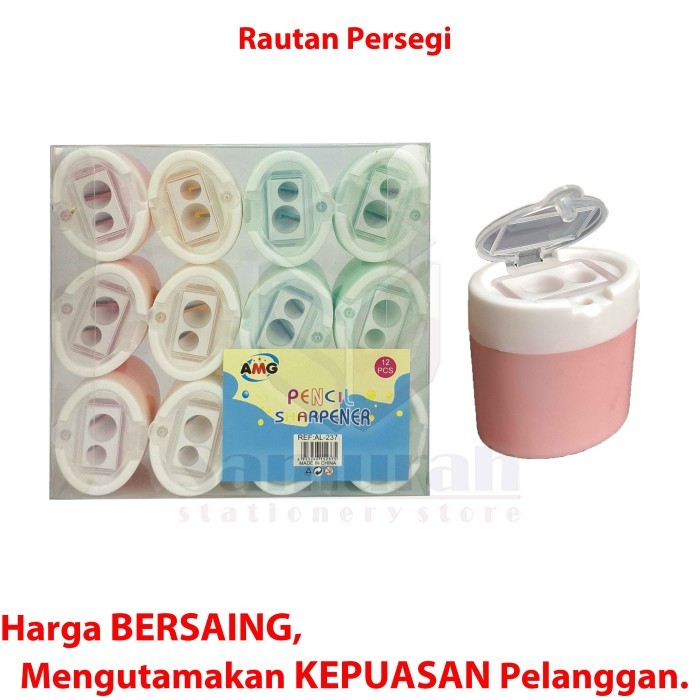 

Rautan Pensil Motif Fancy Lucu 2 Lubang /Tabung Bentuk Oval - Persegi / Serutan Pinsil Lusin 2 Hole