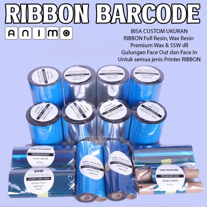 

Ribbon Barcode Premium Wax 110 X 74 Meter - Ribbon Premium Wax 110X74 M - Pw002B