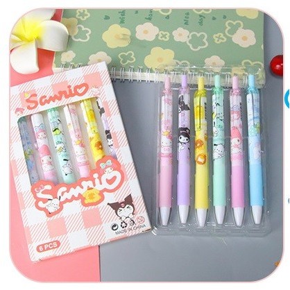 

Pulpen Karakter Gel Hitam / Pen Cetek Retro Set 6 Pcs S0270