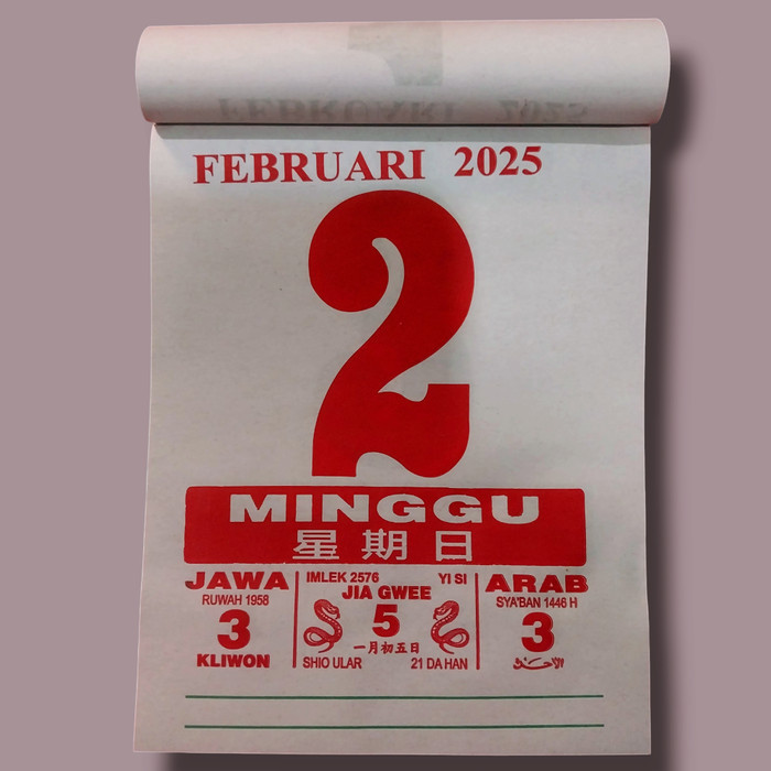 

Kalender Harian Sobek Ukuran Sedang Kalender Harian Th