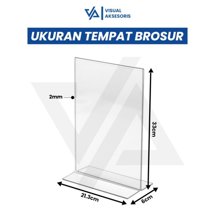 

Tempat Brosur Akrilik F4 2Mm Portrait 2 Sisi / Tent Holder / Tent Card Stand Acrylic