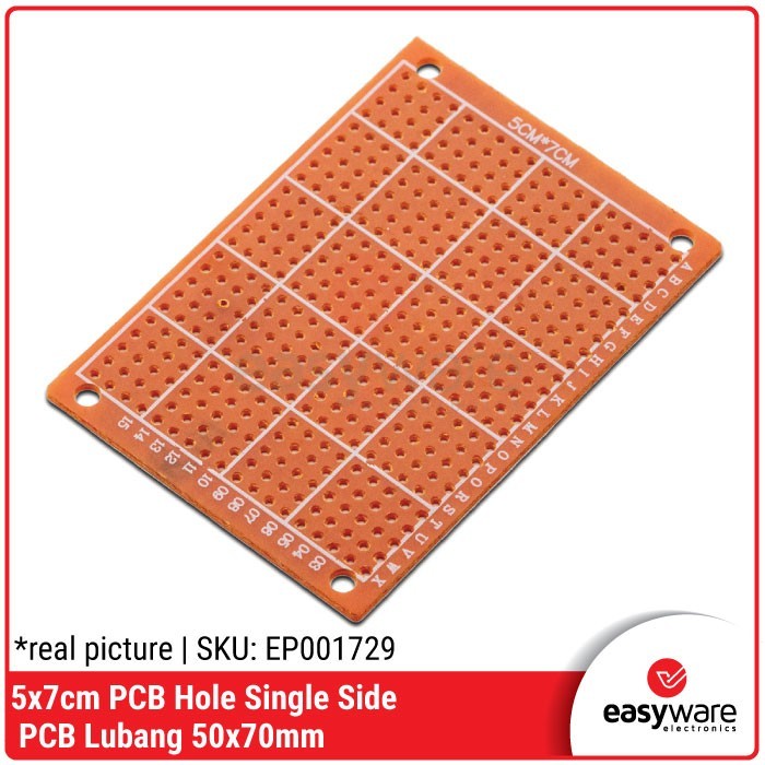 HEMAT PCB hole single side 5x7cm PCB Dot Matrix 5x7cm PCB Lubang 5x7cm