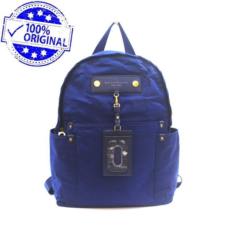Preloved Marc Jacobs Blue Navy Preppy Nylon Backpack AUTHENTIC
