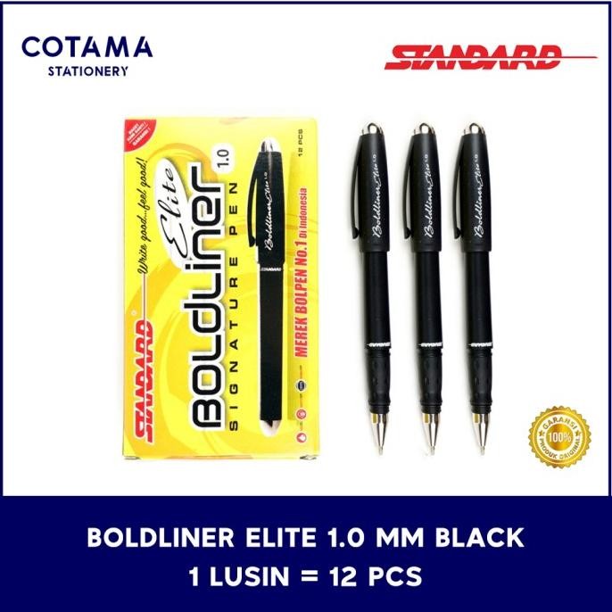 

Pulpen Standard Boldliner Elite Signature Pen 1.0 mm - 1 lusin isi 12 pcs BPS
