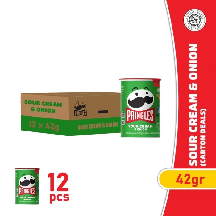 

[CARTON DEALS] PRINGLES SOUR CREAM & ONION KERIPIK 42GR (12 PCS)