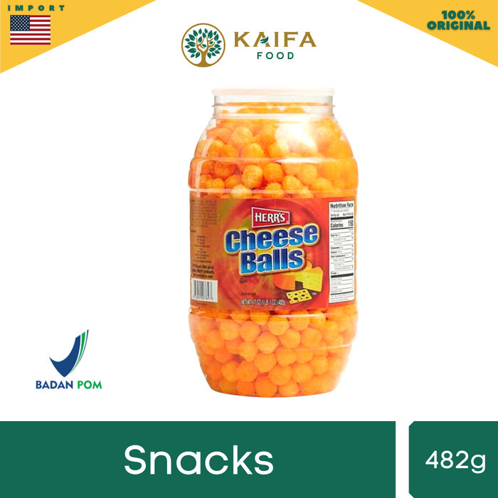 

HERR'S CHEESE BALLS BARREL 482G