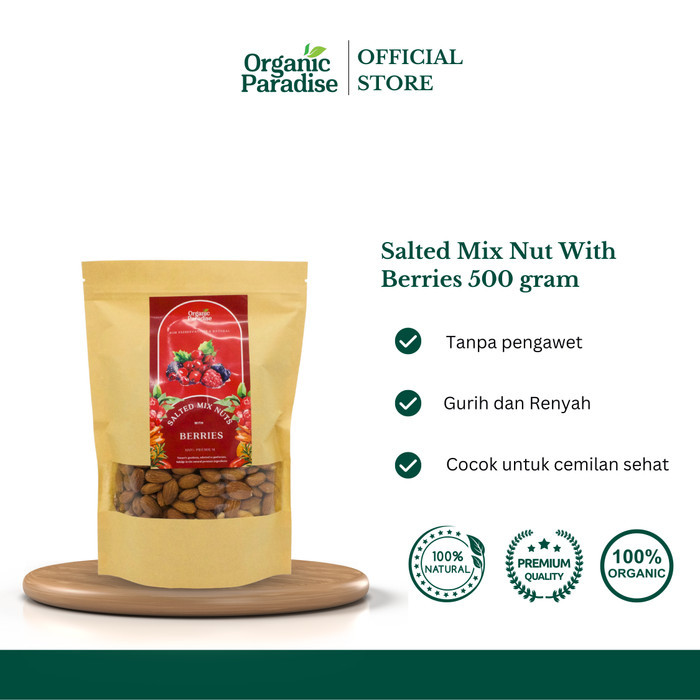 

SALTED MIX NUT WITH BERRIES 500 GRAM / KACANG CAMPUR BERRIES 500 GR