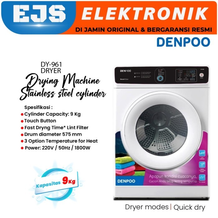 Mesin Pengering Baju Denpoo Dryer Dy-961