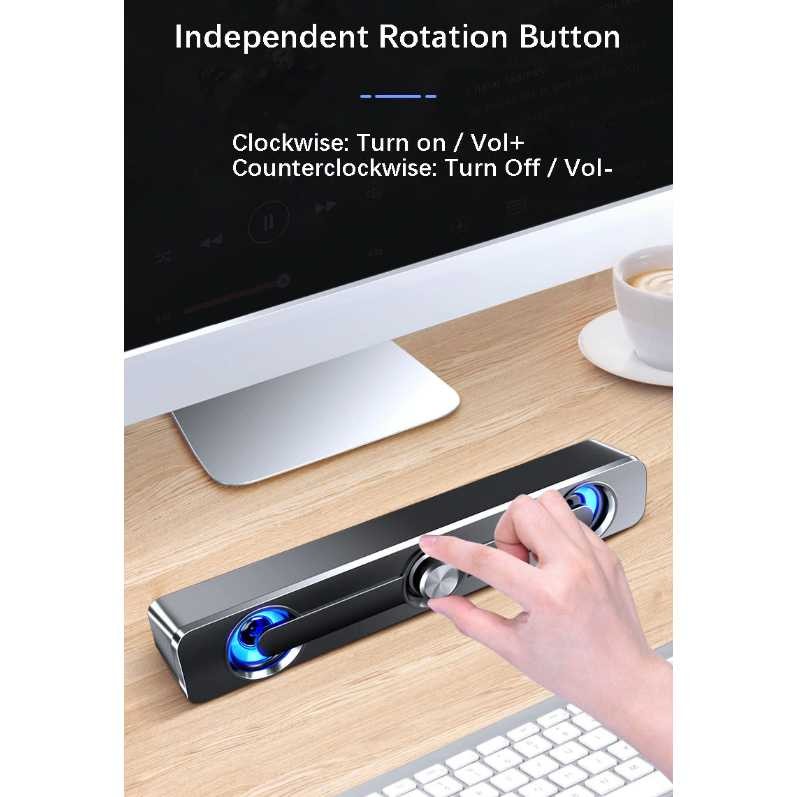 SADA Bluetooth 5.0 Soundbar Speaker Home Theater HiFi Stereo 3W