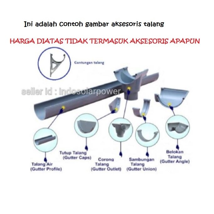 Talang Air Pvc Langgeng Hr 6" 6 Inch 4M 4 Meter Setengah Lingkaran