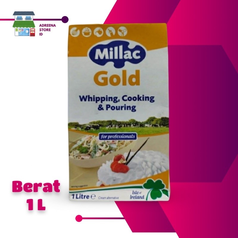 

MILLAC GOLD WHIPCREAM COOKING AND POURING BAHAN OLAHAHAN KUE DAN MASAKAN