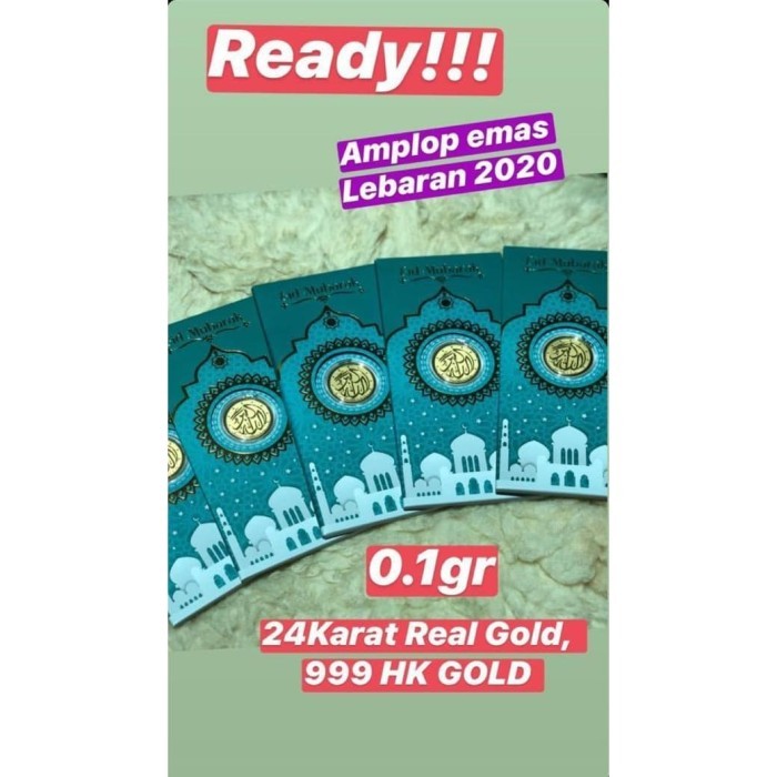 

Amplop Coin Emas Hadiah Lebaran Berat 010gram Emas Hongkong 9999