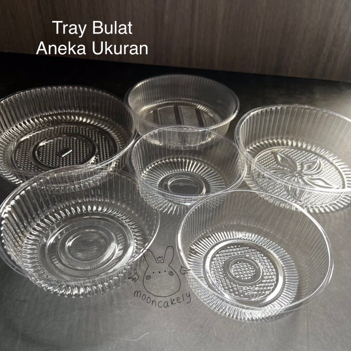 Tray Bulat Bening Mika Tanpa Tutup
