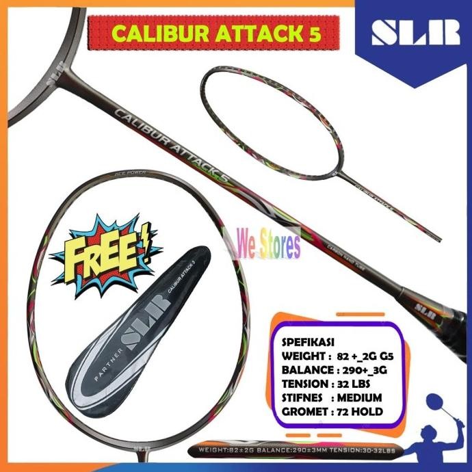 Terjangkau Slr Calibur Attack 3 / 5 Raket Badminton Bulutangkis (Original)