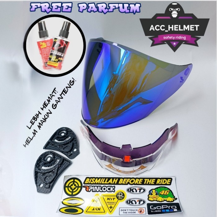 PAKET GANTENG VISOR + SPOILER KYT GALAXY, DJ MARU, INK CENTRO