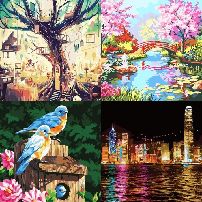 

SALE Canvas Paint By Number Kit Digital Oil Painting DIY 40 x 50 Seri H