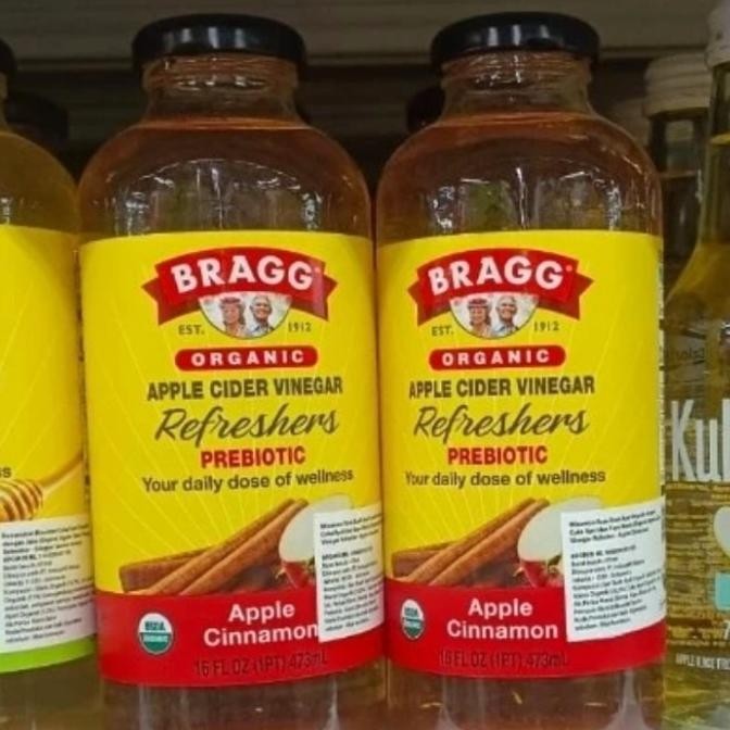 

bragg organic apple cider vinegar prebiotic apple cinamon drink 473 ml