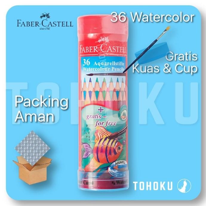 

TERMURAH Pensil Warna Air Faber Castell Watercolour 36 Round Tin Case