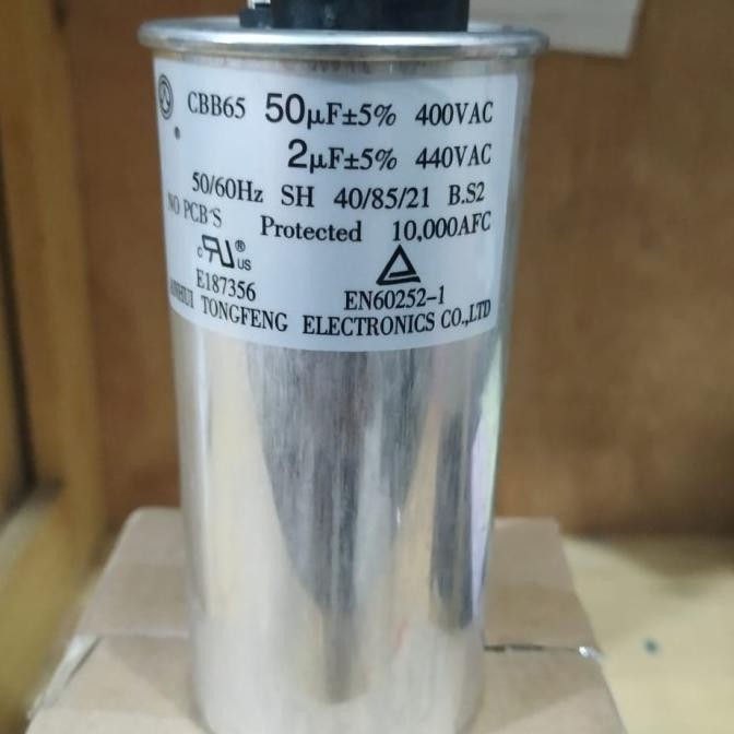 Kapasitor Comp 50 uf + Fan 2 uf AC Panasonic 2 PK Type YN18TKj