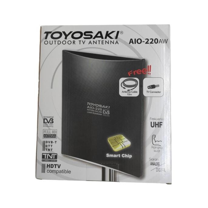ANTENA TV DIGITAL TOYOSAKI AIO 220 INDOOR OUTDOOR DVB T2 SET TOP BOX MURAH