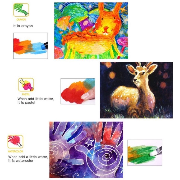 

Joan Miro 12Pcs Babyroo Silky Crayon Face Painting Body Kids