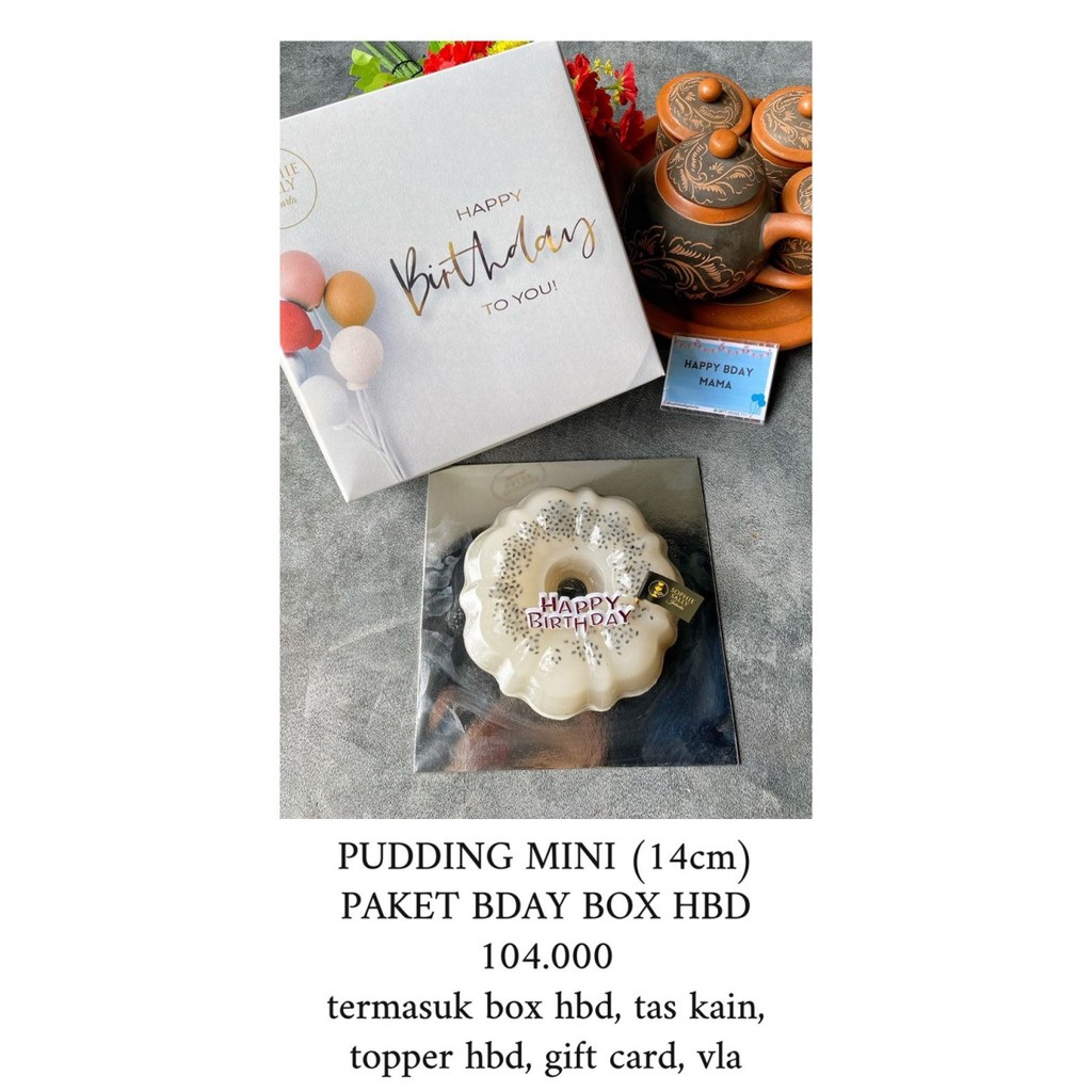 

PUDDING MINI FULL KELAPA / FULL LUMUT - BIRTHDAY EDITION - READY SETIA