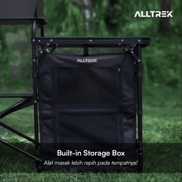 ALLTREK MEJA MASAK CAMPING TINERY BLACK DAPUR PORTABLE KITCHEN TABLE