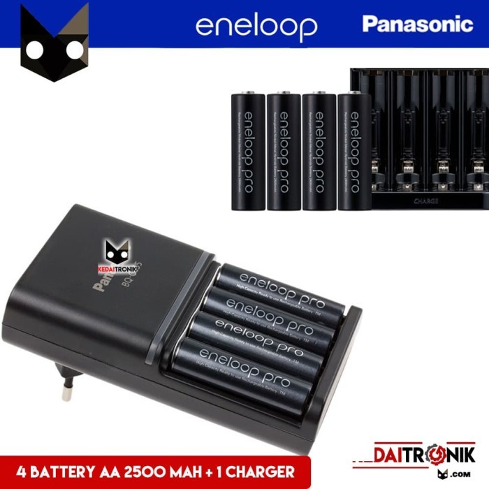 Charger Kit Eneloop Pro Panasonic Bq-Cc55E Baterai Aa 2500 Quick Fast