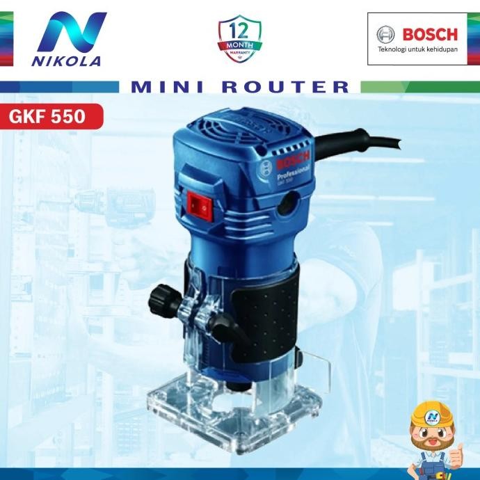GKF 550 BOSCH Router 1/4" / Router Genggam BOSCH GKF550 Mesin Router