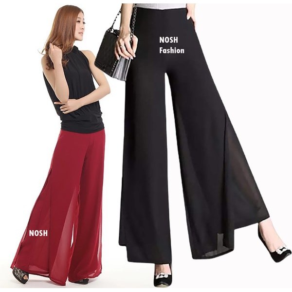 Celana Panjang Wanita Korea Style Sifon Pants MayYou Stice Pants Kulot NOSH