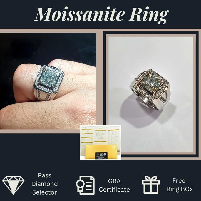Cincin Pria Premium Quality Berlian Moissanite