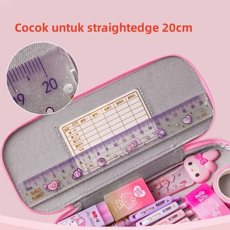 

TERLARIS Kotak Pensil Sanrio Kapasitas Besar Kawaii Cinnamoroll Melody Hellokitty Melody Pensil Sekolah Tas Pensil Kartun Kotak Alat Tulis Hadiah Alat Tulis an-147