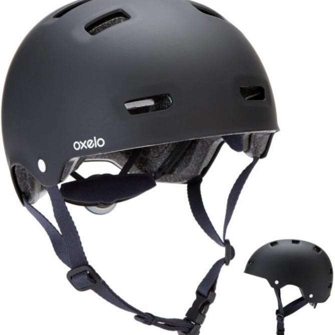 HELM SKATE MF500 HITAM BIRU OXELO