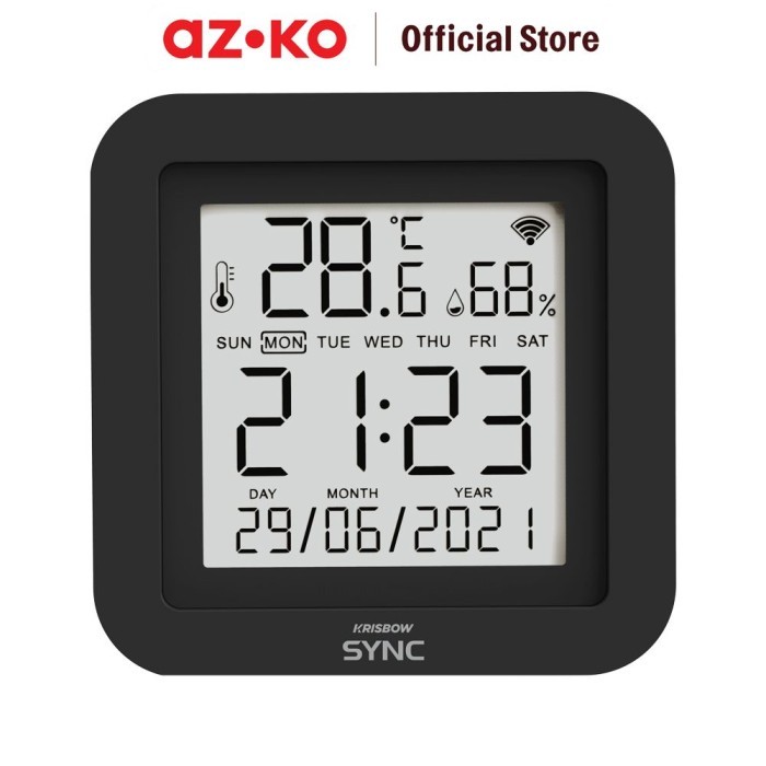 AZKO KRISBOW SYNC SMART WIFI IR REMOTE CONTROL TEMPERATURE & HUMIDITY TEMPERATURE AND HUMIDITY
