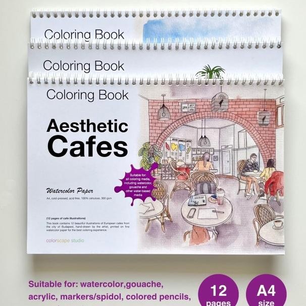 

Watercolor Ed Media Colng Boo Aethetic Cafe