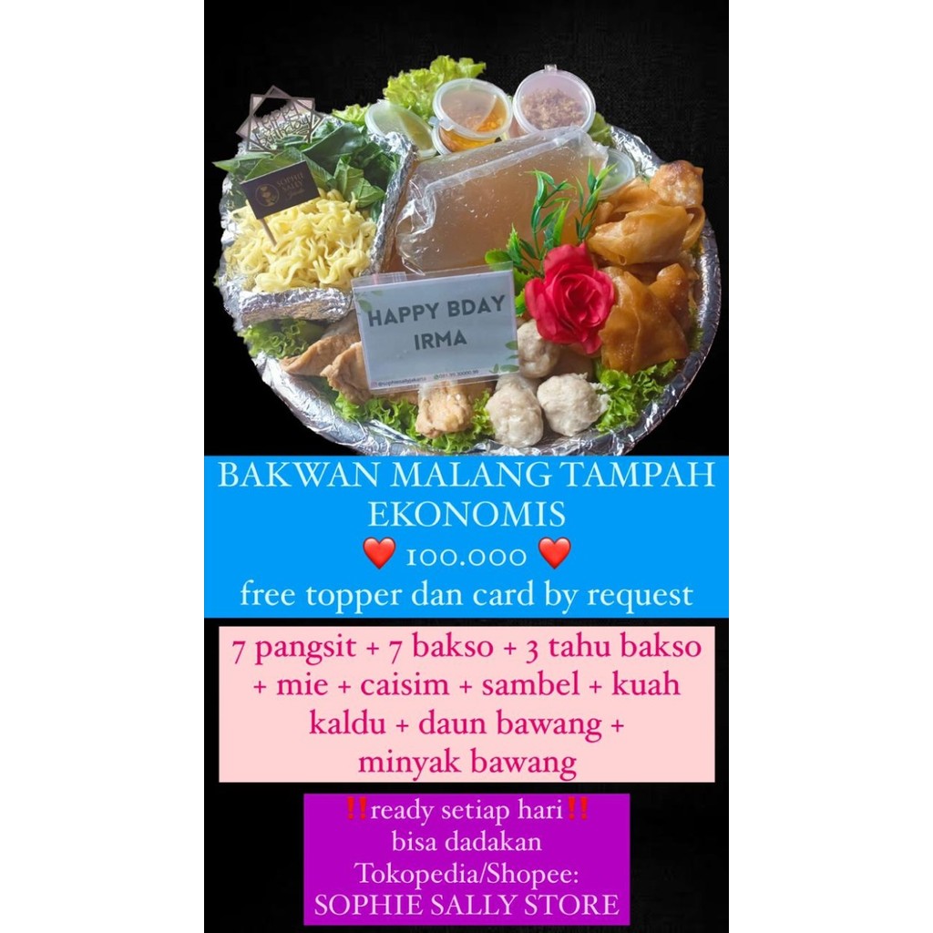 

Bakwan Malang Tampah Ekonomis , Note Tgl Dan Ucapan