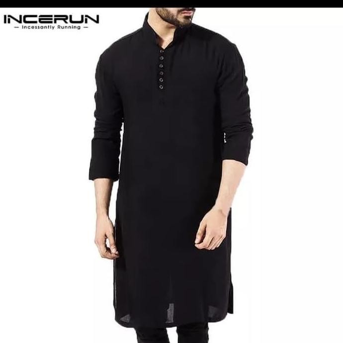 baju koko india kemeja muslim pria / Kurta kaftan indian robe men
