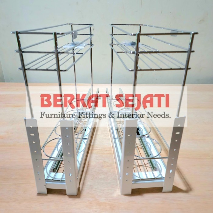 

Rak Botol Tarik 2 Susun Bumbu Gelas Kitchen Dapur Lebar 15 Atau 20 Cm