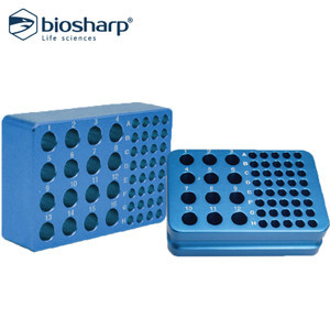 LabTestKit Biosharp Low Temperature Metal Ice Box Laboratory PCR Centrifuge Tube Rack Pre-cooled Met