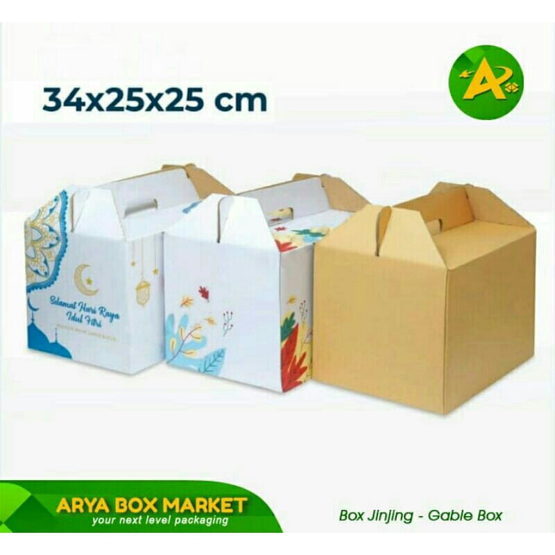 

Box Jinjing 34X25X25Cm Kardus/Polos/Buah/Hampers/Parcel