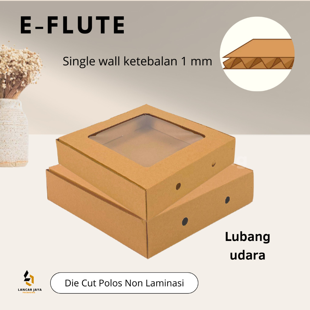 

Box Parcel Hampers Kardus Kemasan Kotak Donat Kue Snack 25X25X4.5 25X25X5 Cm
