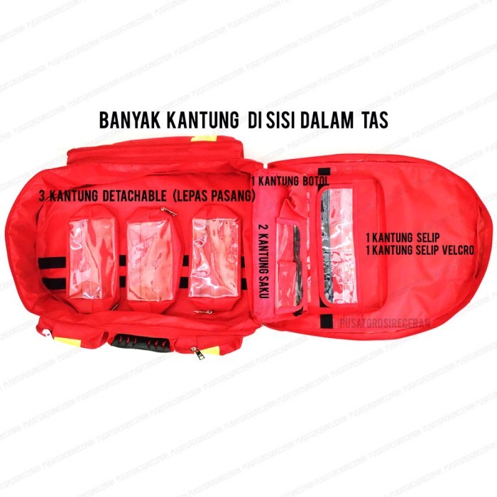 Ransel Jumbo Tas Perlengkapan Medis P3K Bidan Kit UKS Kit HomeCare PMI